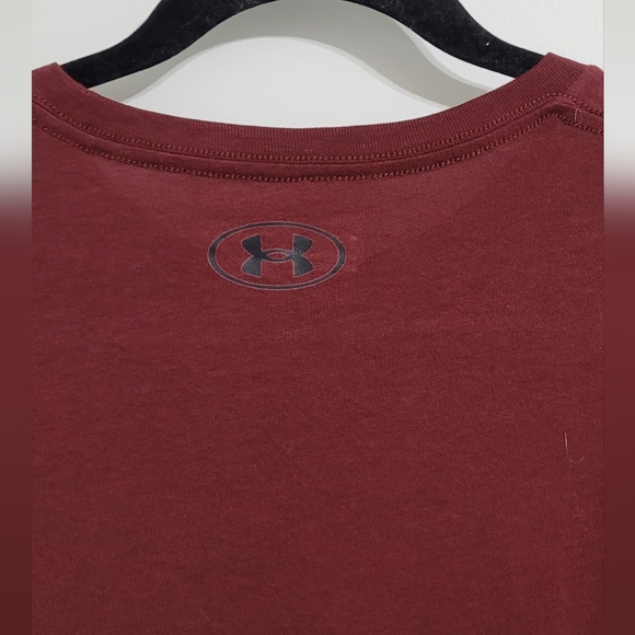 💲1️⃣ Under Armour Men's Maroon Short Sleeve Tee Sz Small Athletic Casual - Picture 6 of 10